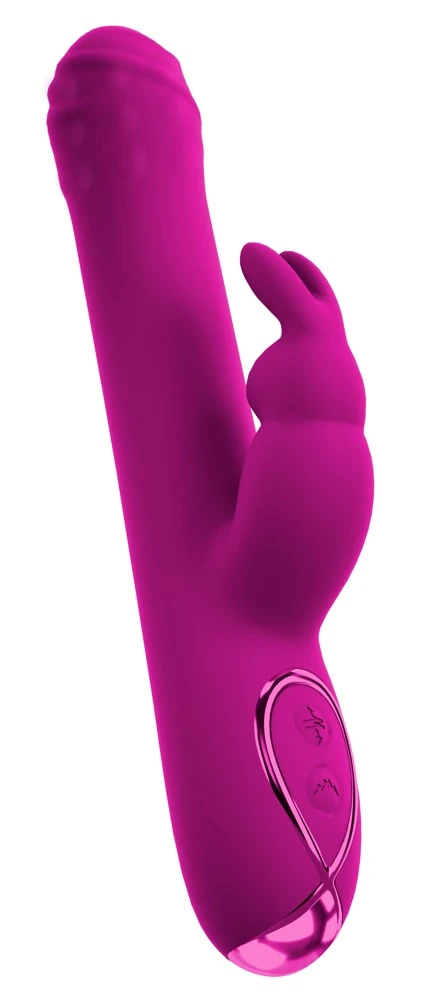 Smile Rabbit Vibrator Rotating, Rabbitvibrator mit Rotation & Stoßfunktion Triple-Stimulation für Vagina & Klitoris 9 Modi sexy Reizwäsche Sweet Smile