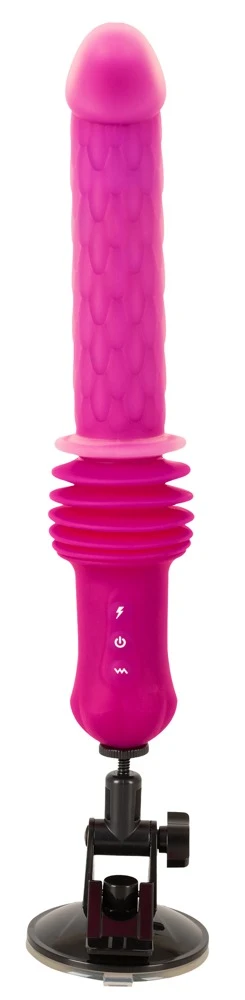 RC Warming Fucking Machine Pin, Stoßvibrator mit Wärmefunktion, Fernbedienung & Saugfuß – kraftvolle 5 cm Stoßlänge, intensive Vibes im Riffel-Design