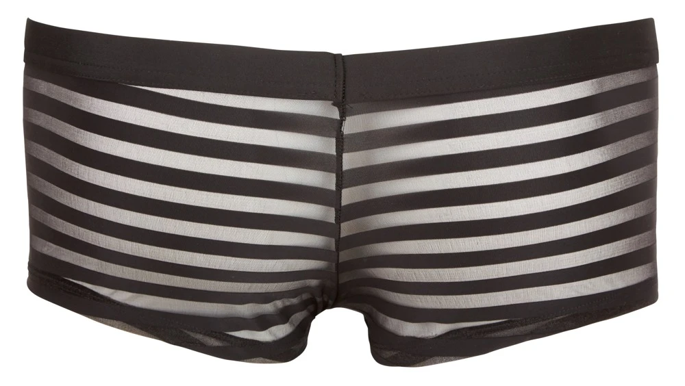 Figurbetonte Pants im semitransparenten Streifen-Look. Angenehm weich elastisch.