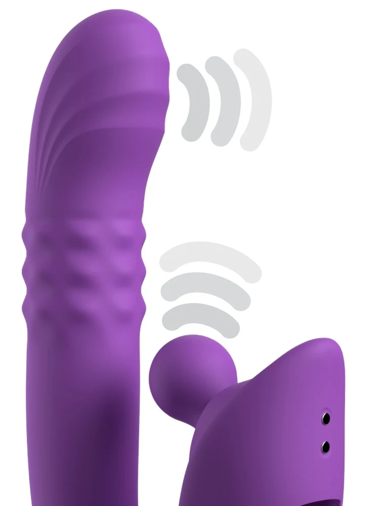 FFH Harmoni Pro Purple, Fantasy For Her Harmoni Pro Rabbitvibrator 4 Motoren Rotationsstimulator G-Punkt Klitorisstimulator Massageperlen Vibrator Silikon USB wiederaufladbar