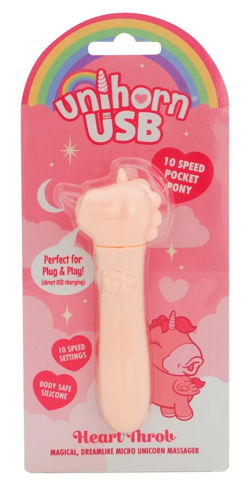 Unihorn USB Heart Throb, Unihorn Minivibrator USB  Heart Throb – süßes Einhorn-Toy mit 10 intensiven Vibrationsmodi, kraftvoller USB-Power, handlich, soft und ideal für heiße Solo- oder Paarmomente