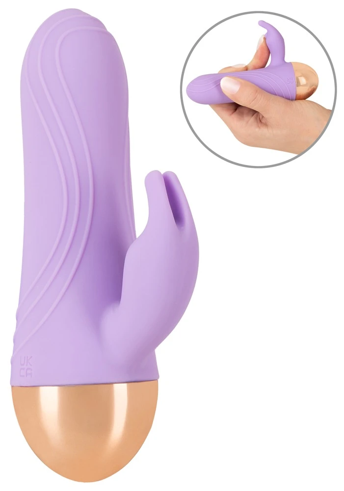 Cuties Soft Purple, Mini Rabbit Vibrator sexy Reizwäsche Dual Density Silikon 10 Vibrationsmodi verwöhnt Vagina & Klitoris gleichzeitig Cuties