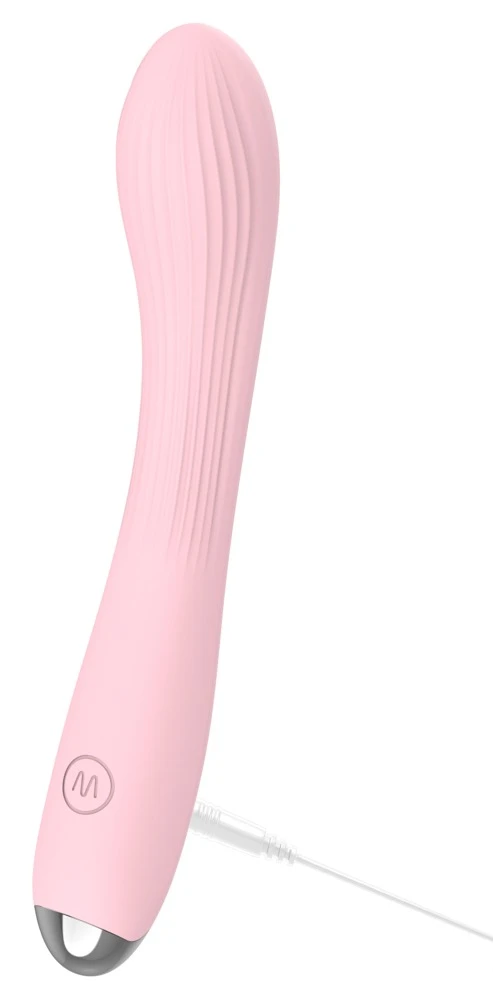 beau coeur Kireya Curved Vibra, KIREYA Curved Vibrator aus Silikon mit 10 Modi, flexibler Form und Rillenstruktur für intensive Stimulation
