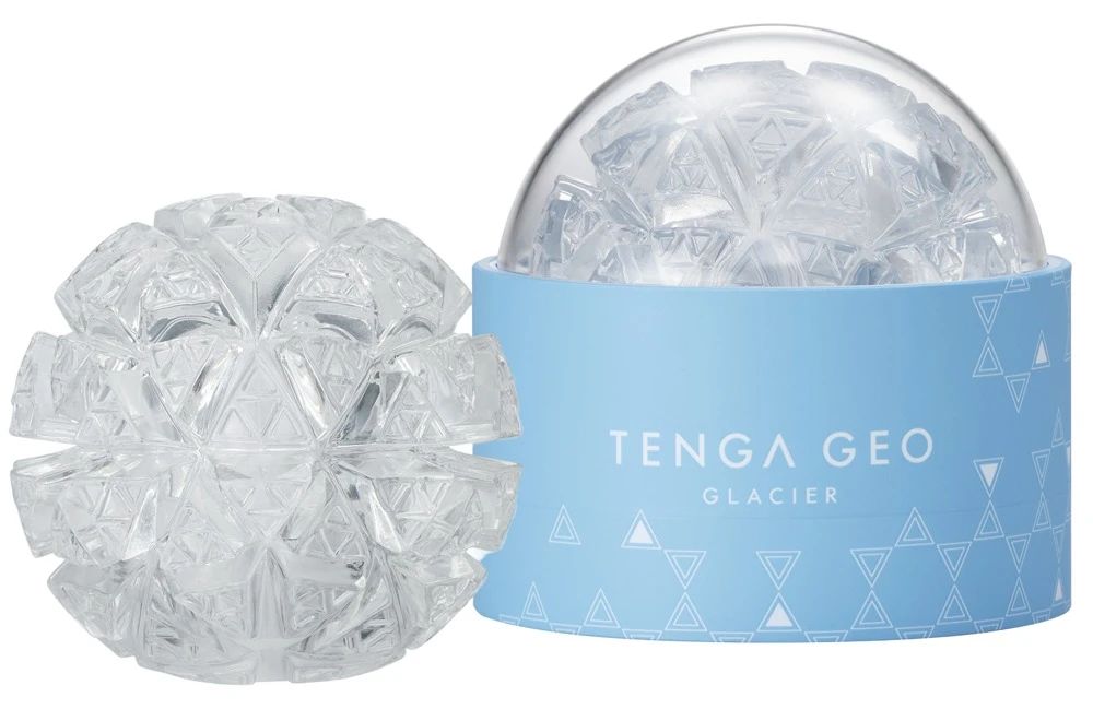 Tenga GEO GLACIER, Transparenter GEO GLACIER Masturbator mit Eiskristall-Struktur für intensive Gletscher-Momente im Solo-Spiel