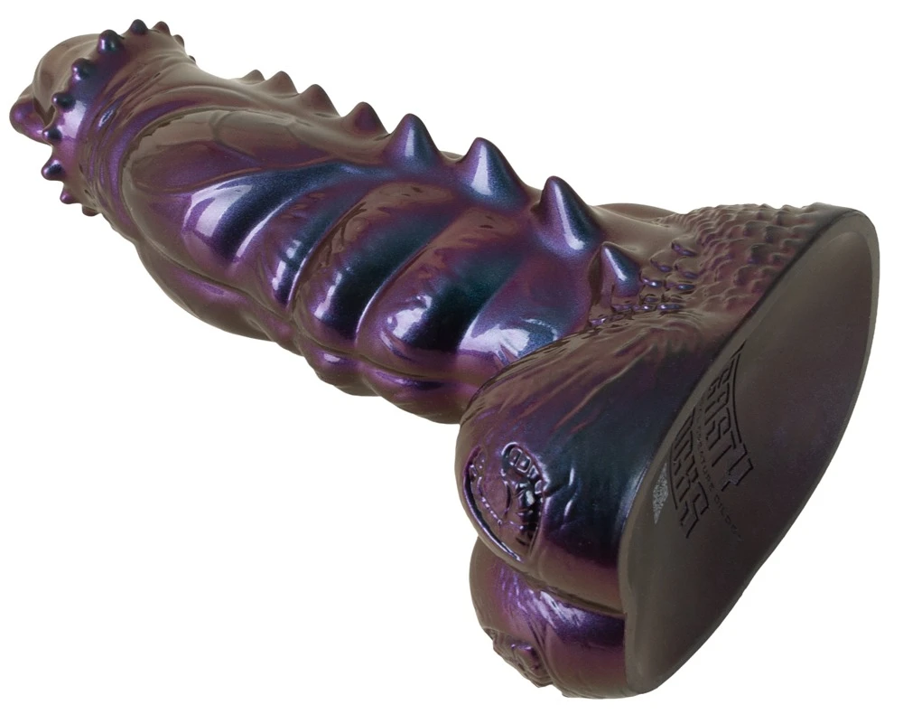 Beasty Cocks Tech-Zilla Bang Fantasy-Dildo in Metallic-Optik mit Saugfuß, flexibler Monsterform und intensiver Struktur