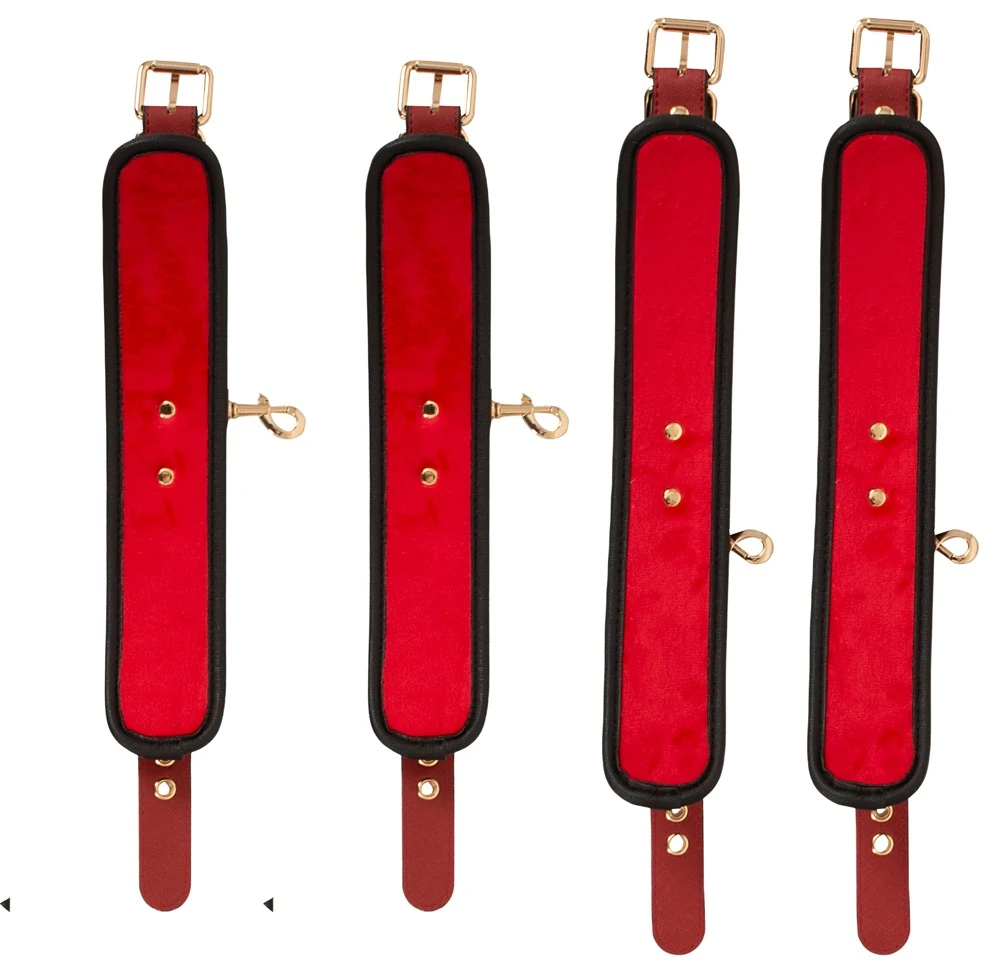 Bad Kitty Bed/Door-Restraint, Erotisches Fessel-Set Deluxe 5-teilig mit 4-Punkt-Fixierung edle Optik Bett oder Tür Bondage Spiel Komfort & Kontrolle neu definiert
