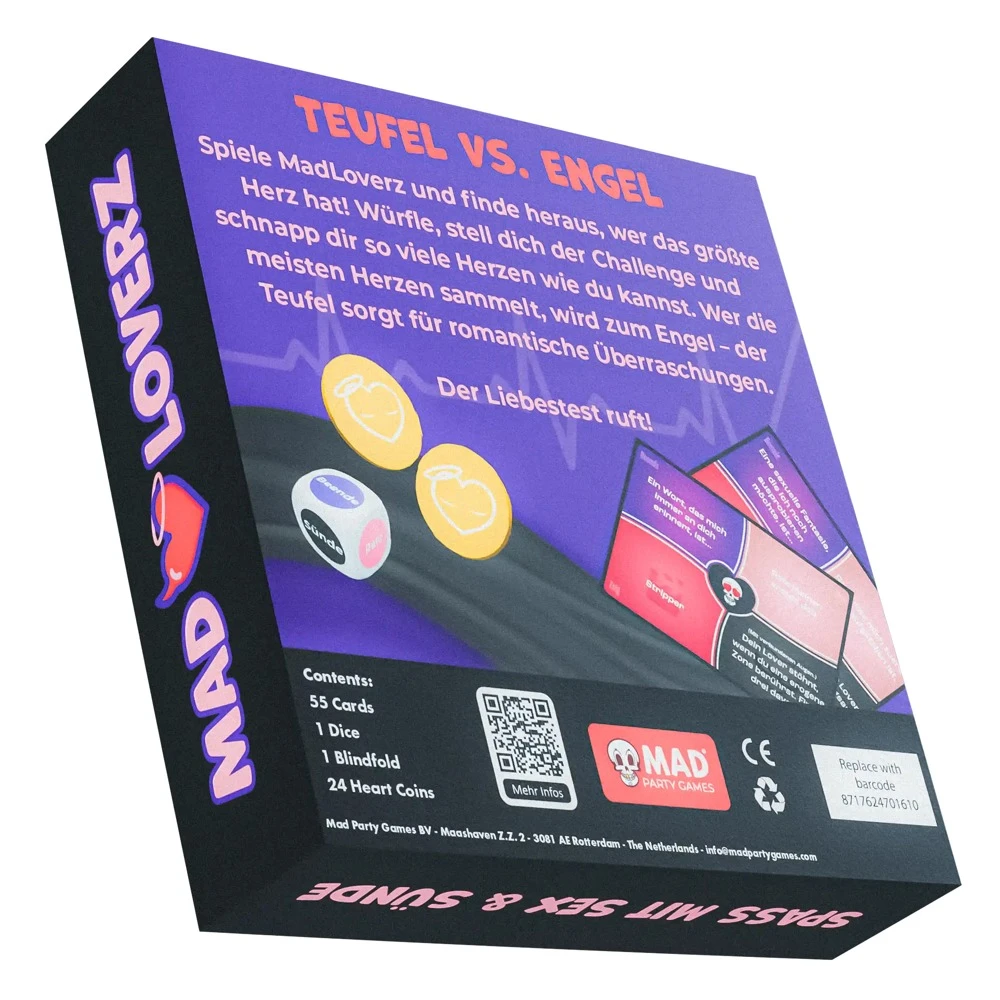 Mad Loverz Prickelndes Erotikspiel für Paare, das eure Nächte so aufregend macht wie transparente Dessous, heiße Wetlook-Lingerie und verführerische Netzdetails – voller sinnlicher Challenges für unvergessliche Spannung zu zweit