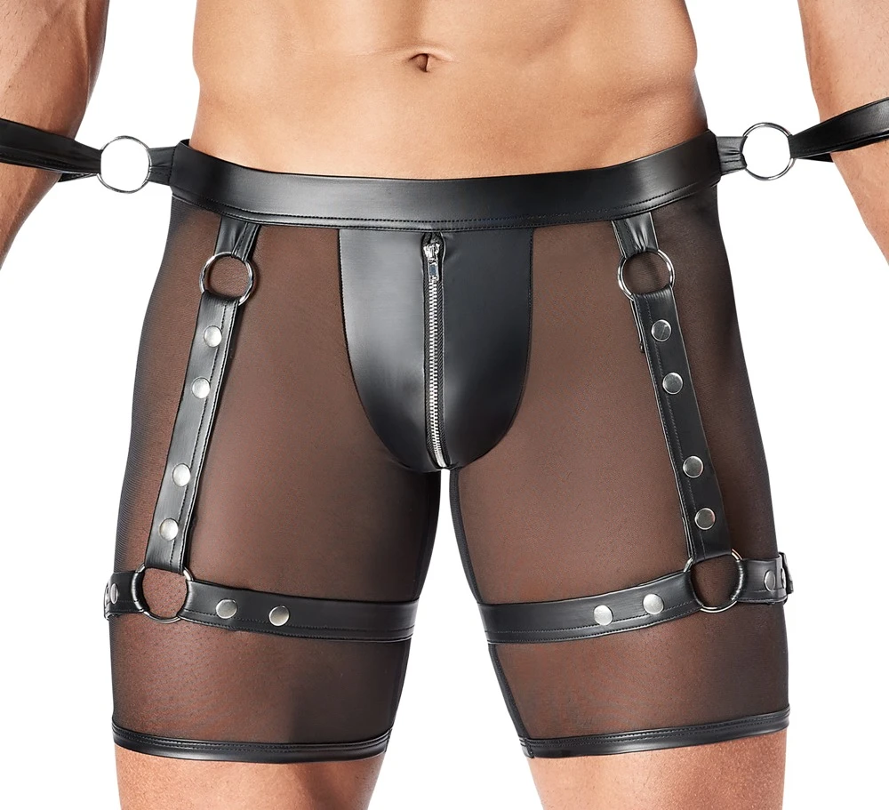 Herren Harness und Pants, Bondage-Set von Svenjoyment: Harness-Pants, Brust-Harness & Fesseln für sinnliche Erlebnisse