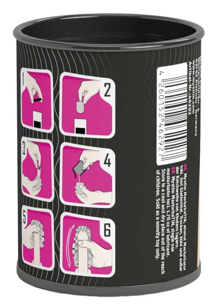MasturbaTIN Swirl Girl Handjob-Masturbator-Sleeve von Mystim – intensiv strukturierter, dehnbarer Pleasure-Tornado aus softem TPE für realistische Penismassagen