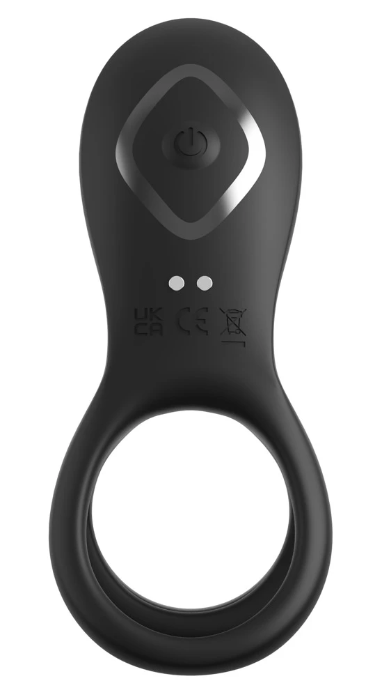 FCR Couples Cage Pro Black, Penismanschette mit Hodenring und Vibration Ultimate Couples Cage Pro mit 2 Power Motoren 7 Modi für Eichel und Klitoris