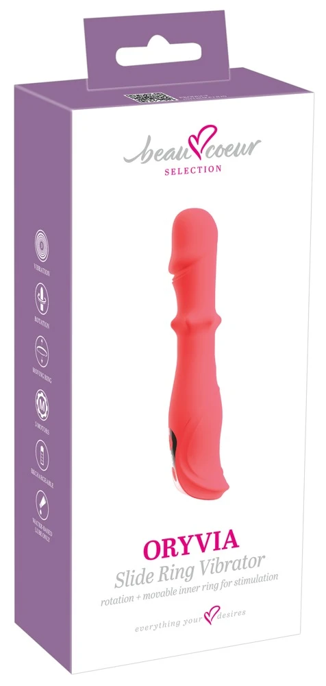 beau coeur Oryvia Slide Ring V,  beau cœur ORYVIA Slide Ring Vibrator mit rotierendem Kopf & 9 Vibro-Modi für intensive Höhepunkte