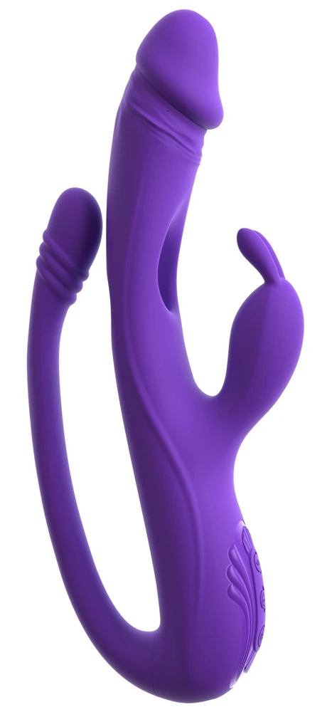 Smile Rabbit Vibe w G-Spot/Ana, Sweet Smile Rabbit Vibrator Triple Action 3 Motoren G-Punkt & Anal Tickler leise 9 Vibrationsmodi