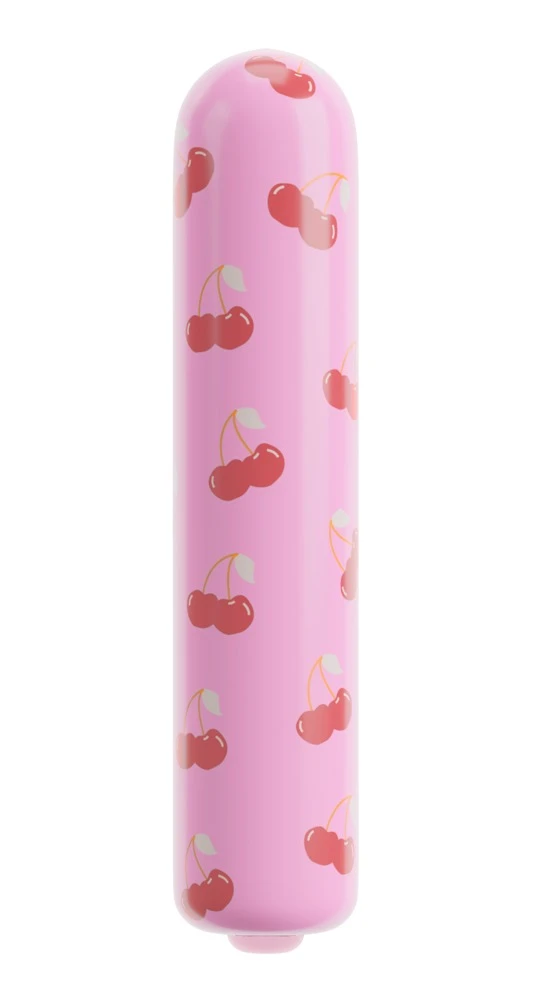 beau coeur Cherry Mini Vibrato, Verspielter Mini Vibrator CHERRY von beau cœur im poppigen Kirsch Design mit 10 Vibrationsmodi stylisch diskret handlich leise