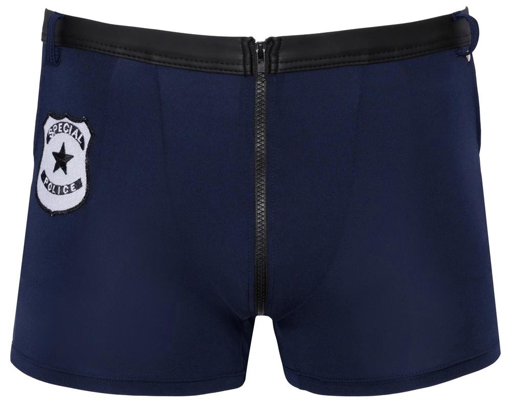 Enge Pants von Svenjoyment im Special Police Style mit auffälligem Emblem vorne. Enge Pants von Svenjoyment im Special Police Style mit auffälligem Emblem vorne.