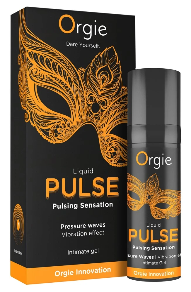 Orgie Liquid Pulse 15ml, Orgie Liquid Pulse Stimulationsgel Ice-Caramel – prickelnd pulsierende Küsse mit intensivem Kribbelkick Level 7/10