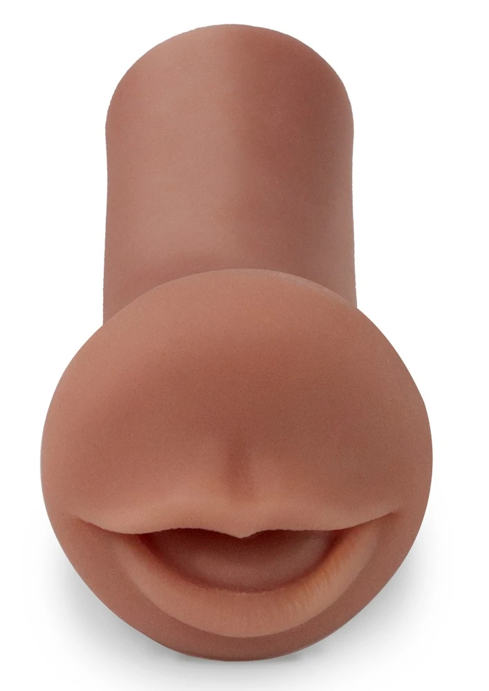 PDXE Coed Cocksucker Brown, Griffiger Handjob-Masturbator in Mund-Optik: Intensives Vergnügen mit hautähnlichem Fanta-Flesh-Material