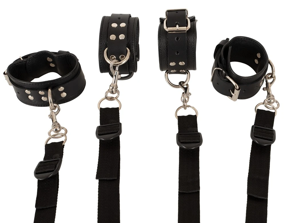 Bettfessel-Set von ZADO. Das H-Gurtsystem aus verstellbaren, reißfesten Webriemen passt unter jede Matratze.