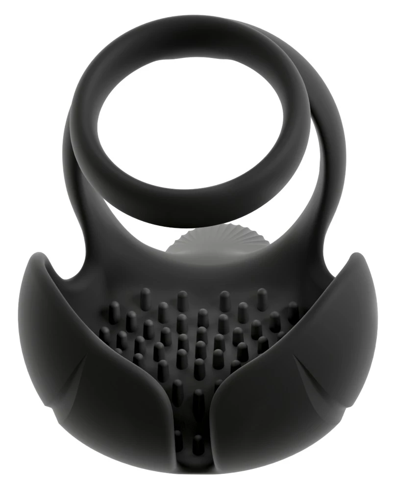 Rebel Ball Massager w Perineum, Hodenvibrator mit Damm-Stimulator, Penis- & Hodenring, 10 Vibrationsmodi, kraftvolle Doppelvibration für Männer – Rebel