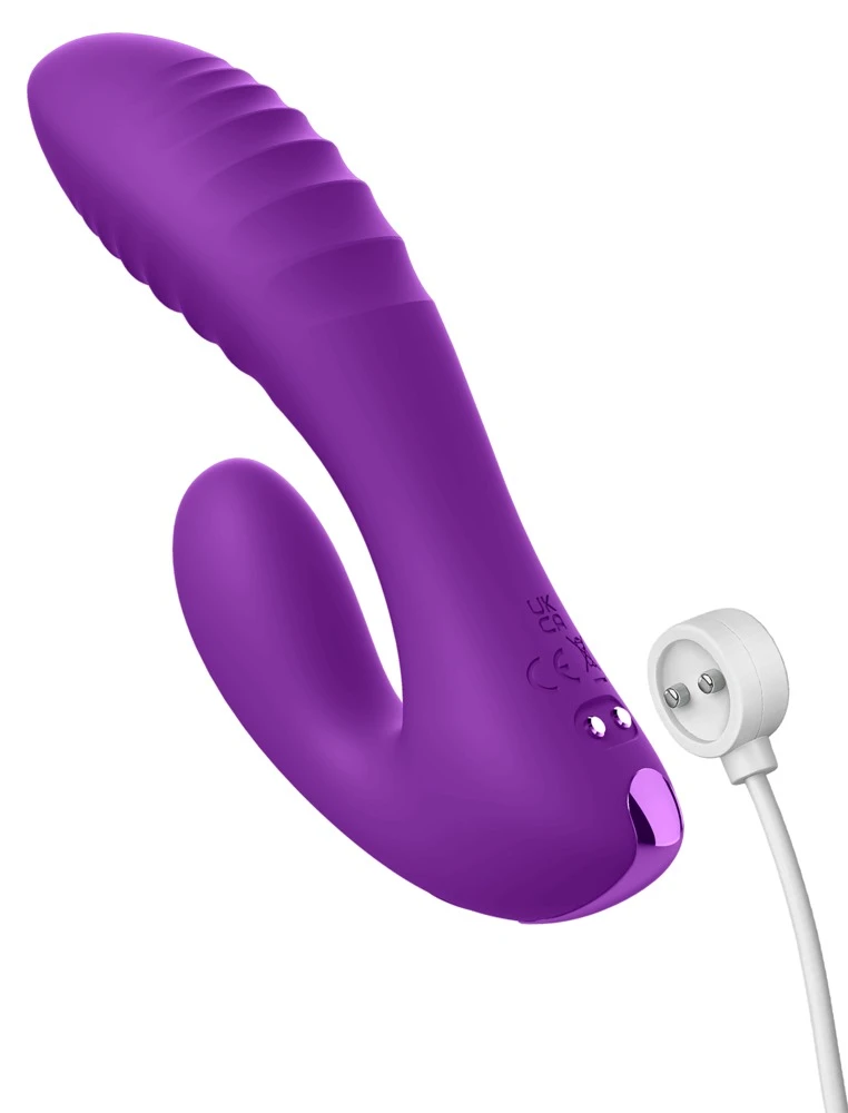 FFH Secret Lover Purple, Fantasy For Her Secret Lover Mini-Rabbitvibrator – Aufreizende Doppelstimulation mit 2 kraftvollen Motoren, 20 Vibrationsmodi und Tastensperre