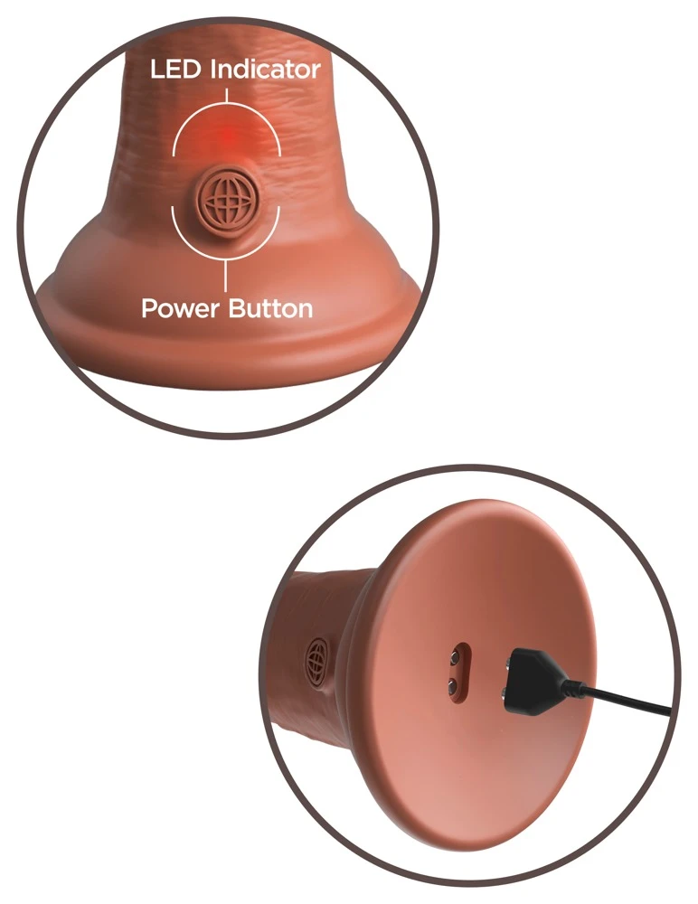 KCE 6 Zoll DD Vibrating Cock DD Vibrator in lebensechter Penisoptik