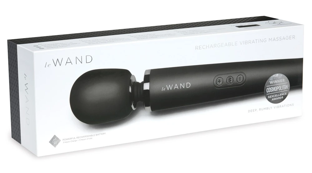 Le Wand Massagestab inkl. Strukturaufsatz 20 Vibrationsmodi in 10 Intensitäten
