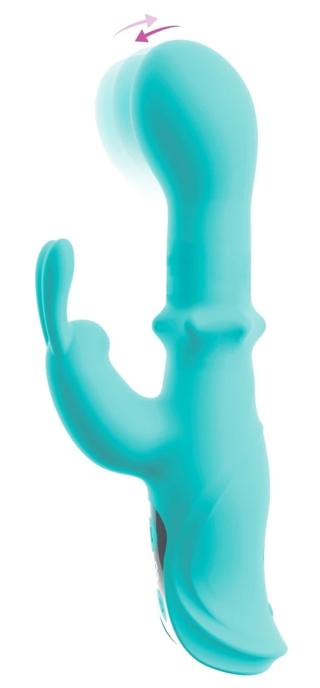 beau coeur Oriven Rabbit Vibra, ORIVEN Rabbitvibrator mit nickendem Vibro-Kopf & Slide Ring für intensive Dual-Stimulation von G-Zone & Klitoris