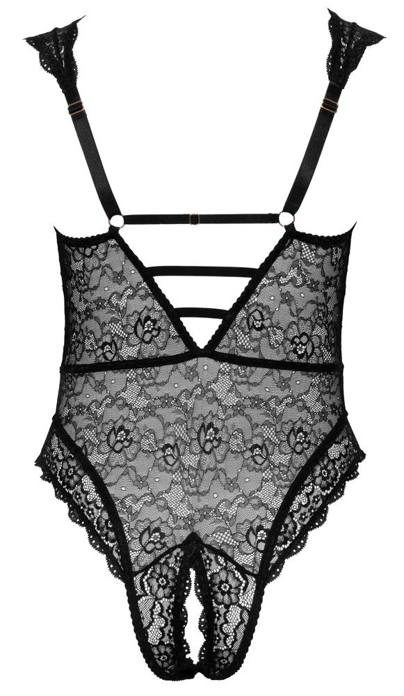 Cottelli Body aus weicher Stretch-Spitze mit einladend ouvert im Schritt