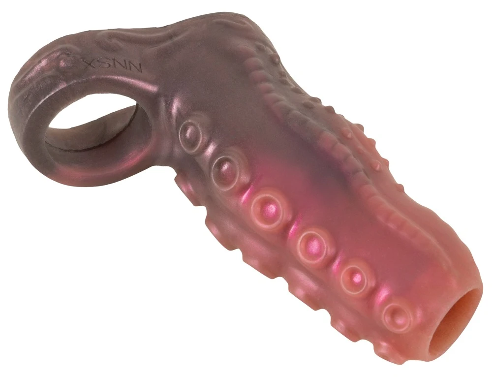 Beasty Cocks Tentacle Sleeve, Erotische Tentacle Sleeve mit offener Penishülle und Hodenring für intensive Stimulation