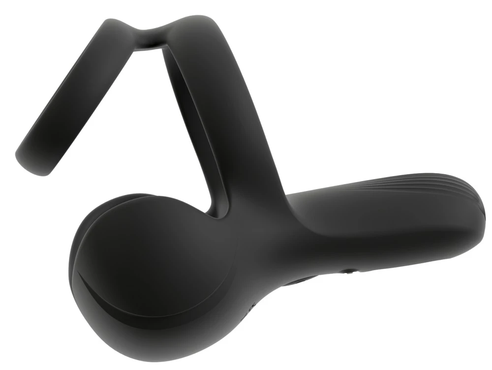 Rebel Ball Massager w Perineum, Hodenvibrator mit Damm-Stimulator, Penis- & Hodenring, 10 Vibrationsmodi, kraftvolle Doppelvibration für Männer – Rebel