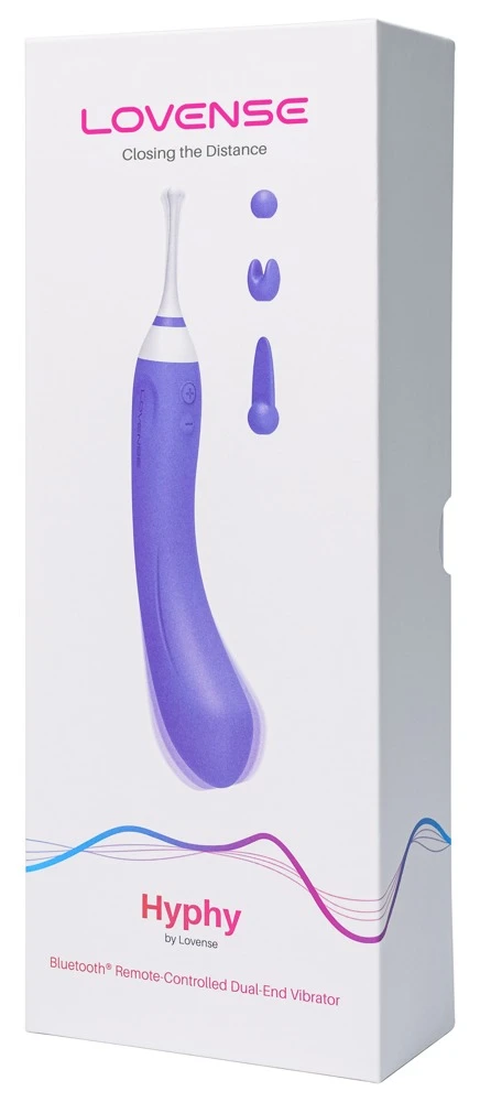 Hyphy, Lovense Hyphy Vibrator mit 2 Motoren & 3 Aufsätzen für prickelndes Spiel solo oder zu zweit per App steuerbar