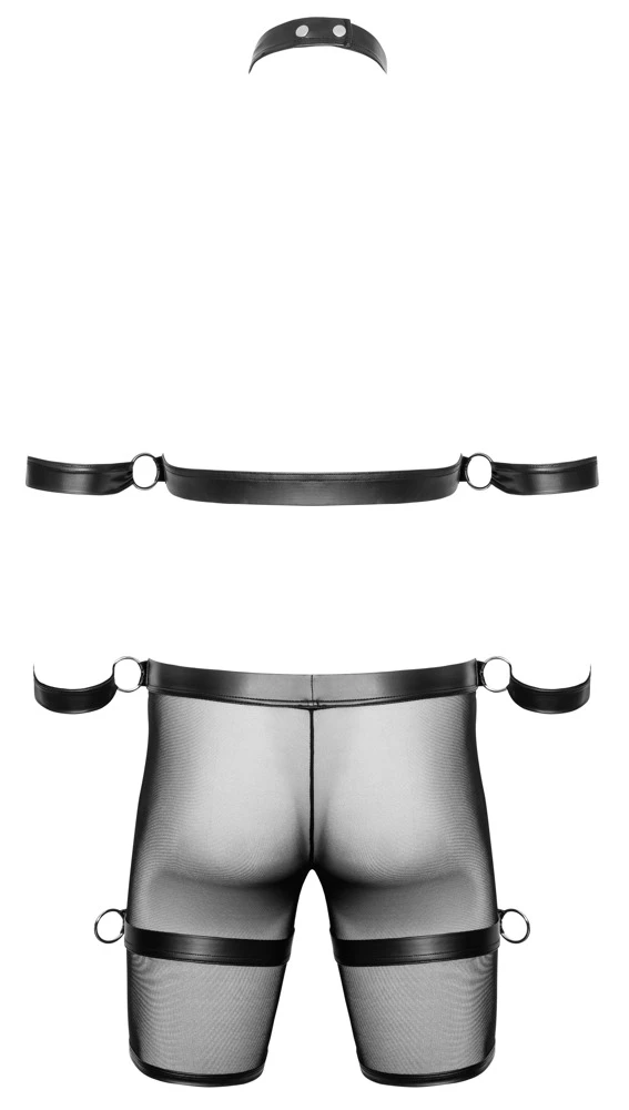 Herren Harness und Pants, Bondage-Set von Svenjoyment: Harness-Pants, Brust-Harness & Fesseln für sinnliche Erlebnisse
