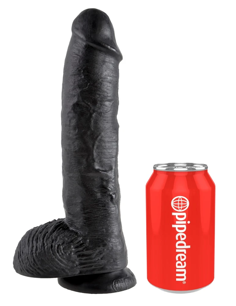 King Cock 10 Zoll Balls Naturdildo mit Saugfuß