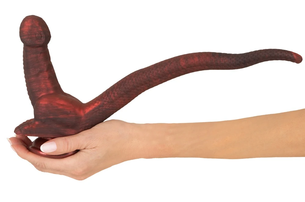 Beasty Cocks Panthera Double, Doppeldildo Panthera Double mit Saugfuß, markantem Plug und 30 cm Schwanz für heiße Spiele
