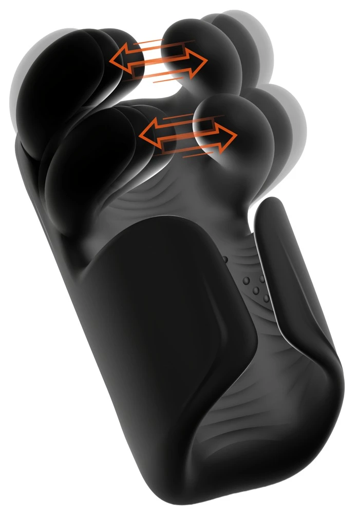 Rebel Puls.&Vibr. Masturbator, Masturbator mit Pulse, Vibes & Greifmassage, beweglichen Vibro-Fingern und 10 Vibrationsmodi für intensive Momente – Rebel