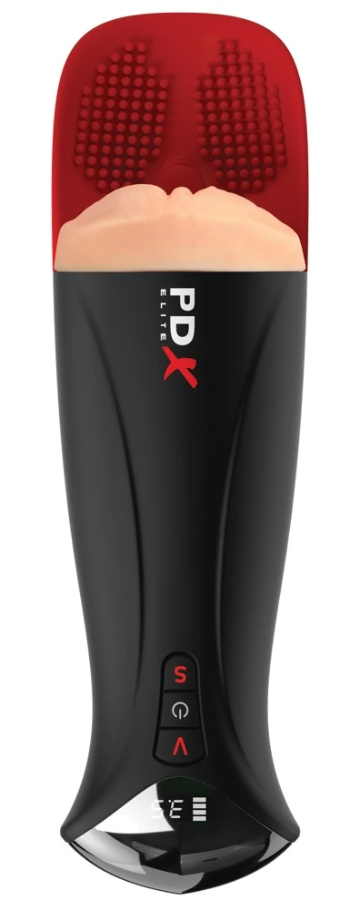 PDXE Fuck-O-Matic Pro XL Light, Intensive Penis- und Hodenmassage mit 5-fach Saug- und Vibrationspower, der Fuck-O-Matic Pro XL bringt Dich an Deine Grenzen!