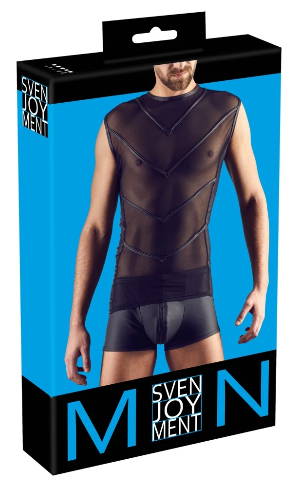 Dieses Shirt im edlen Mattglanz aus dünnem, elastischem Material begeistert mit Powernet-Einsatz und schmalen aufgesteppten Streifen vorne.