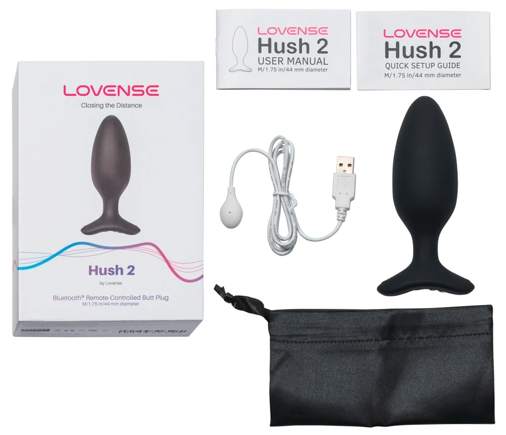 Hush 2, 1.75 - Butt Plug, Appgesteuerte Power-Vibration für analen Hochgenuss  Lovense Hush 2 bringt Musik, Rhythmus und Kontrolle direkt ins Spiel