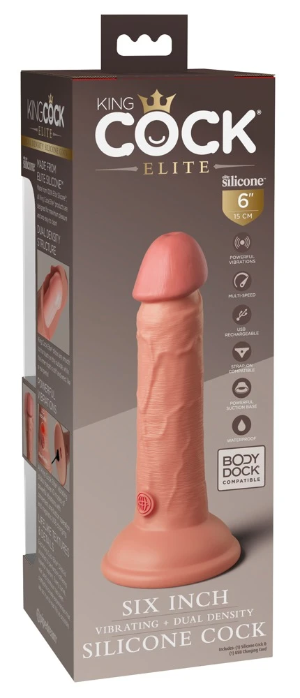 KCE 6 Zoll DD Vibrating Cock DD Vibrator in lebensechter Penisoptik