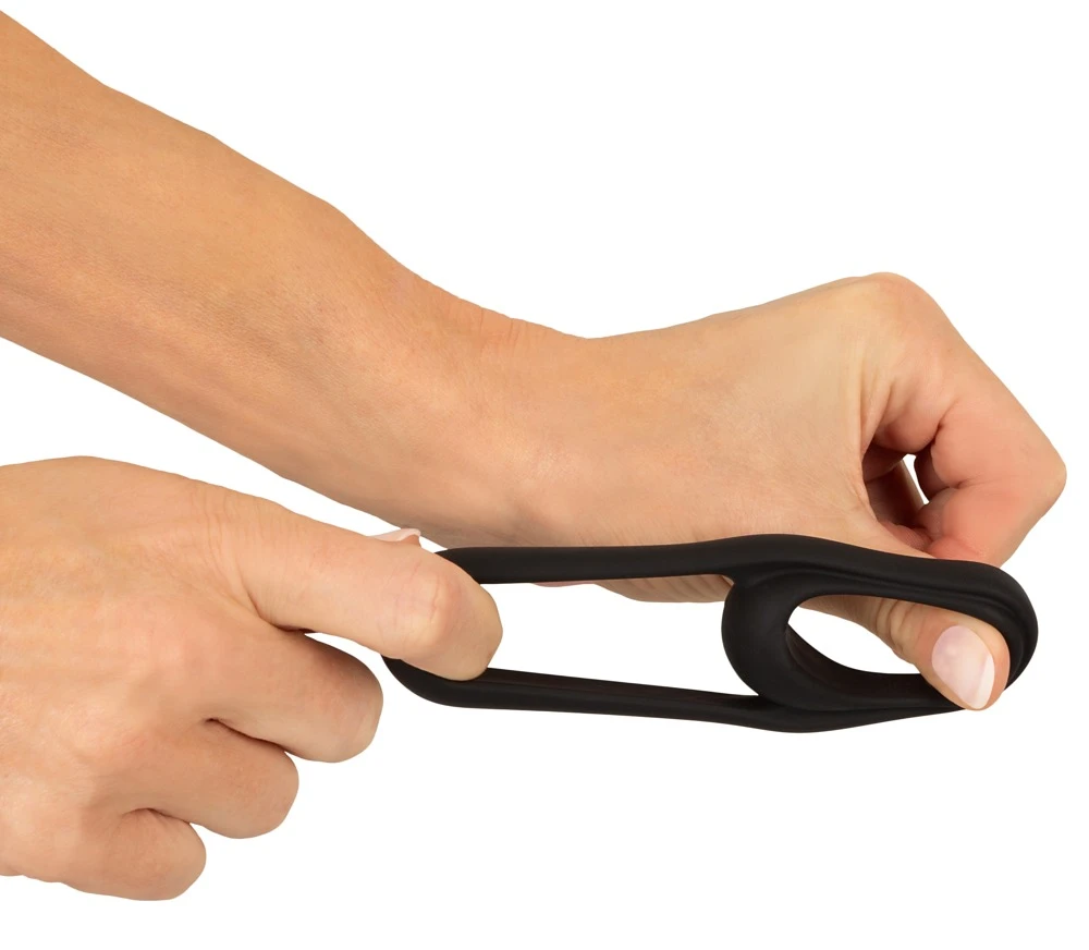 Erecto Cock & Ball Ring 2, Erecto Penis- und Hodenring aus softem Liquid-Silikon – maritimes tropfenförmiges Design, dehnbar, intensiver Grip für starke Standfestigkeit