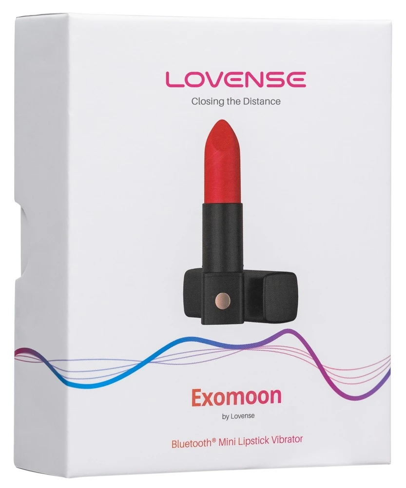 Exomoon, Lovense Exomoon Bluetooth Lipstick Vibrator Mini Vibrator wasserdicht App steuerbar leise starke Vibrationen Lippenstift Design