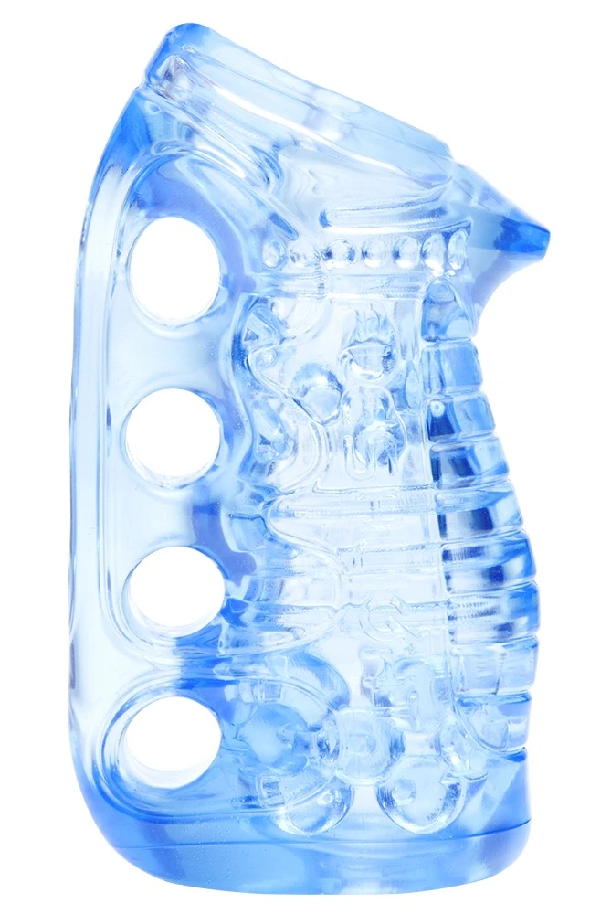 Fleshskins Grip Blue Ice, Fleshlight Fleshskins Grip Blue Ice Masturbator – erotisch strukturiert, seidig-soft, perfekter Grip & individuell steuerbare Intensität