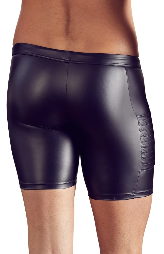 NEK Pants im schwarzen Mattlook mit Reißverschluss im Schritt und seitlicher Steppung.