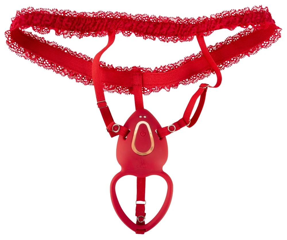 Strap-On Lay-On Vibe, Lay-on Set mit Vibrator & Spitze für freihändiges Lustspiel beim Sex mit intensiver Klitoris-Stimulation