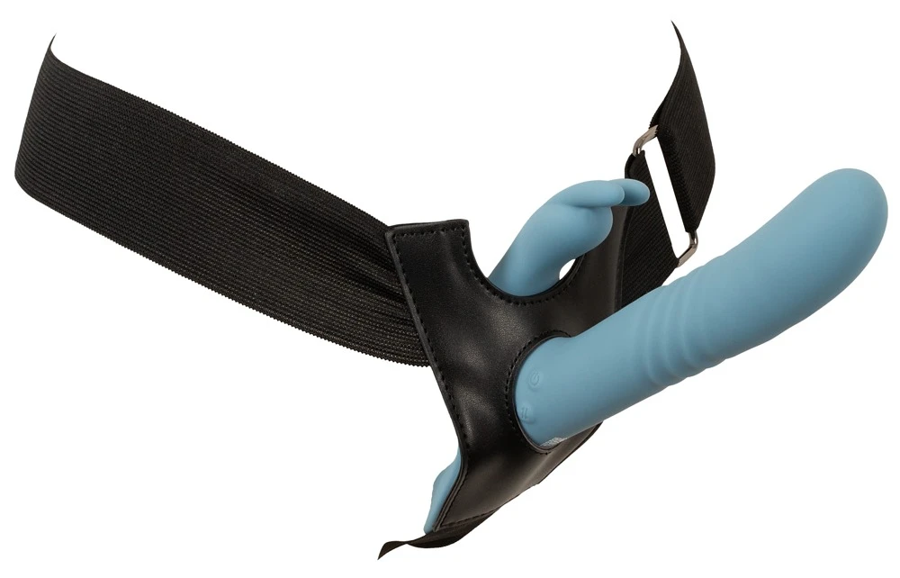 You2Toys Strap-on Set mit Harness, Rabbit-Vibrator & Fernbedienung, 3 Motoren, 7 Modi für doppelten Genuss Your Strap-On Rabbit Vibrator