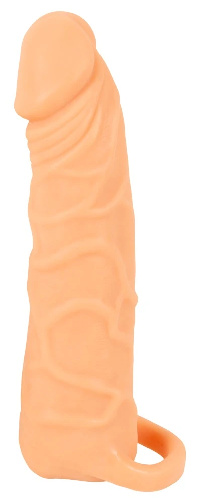 NS 2in1 Extension and Masturba, Nature Skin 2in1 Extension & Masturbator RC – Aufreizende Penishülle mit 10 Vibrationsmodi, Fernbedienung & Hodenring