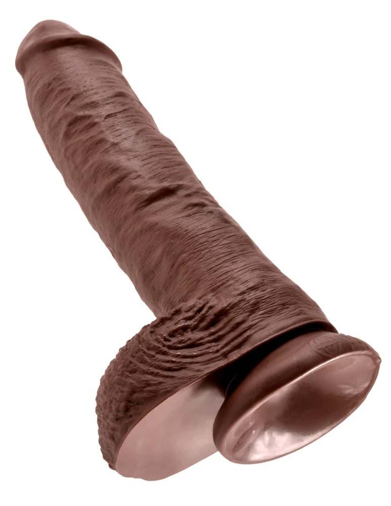 King Cock 10 Zoll Balls Naturdildo mit Saugfuß