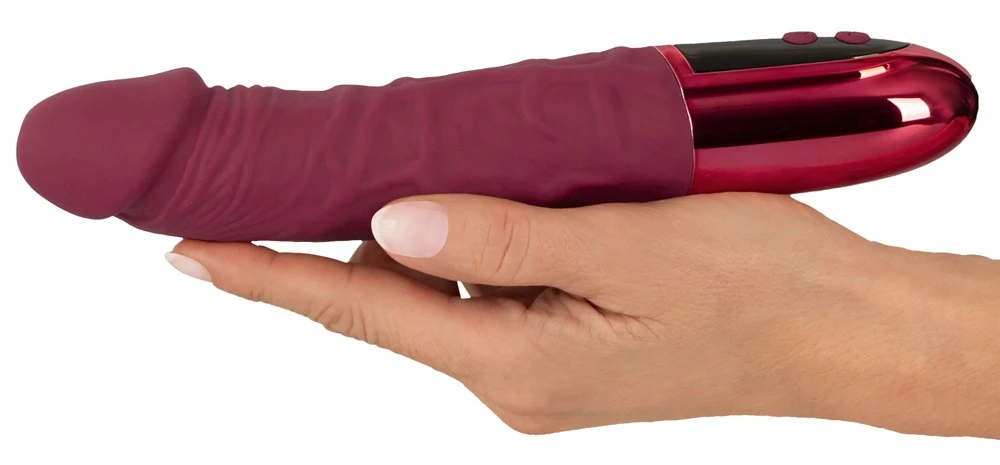 beau coeur Varelo Natural Vibr, Naturvibrator VARELO Rot Seidenmatt Glanz mit ausgeprägtem Penislook Silikon 12 Vibrationsmodi starker Kopf