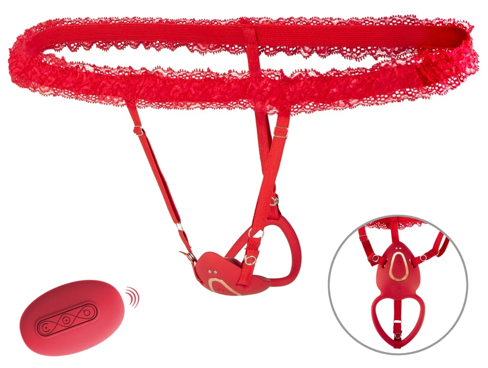 Strap-On Lay-On Vibe, Lay-on Set mit Vibrator & Spitze für freihändiges Lustspiel beim Sex mit intensiver Klitoris-Stimulation
