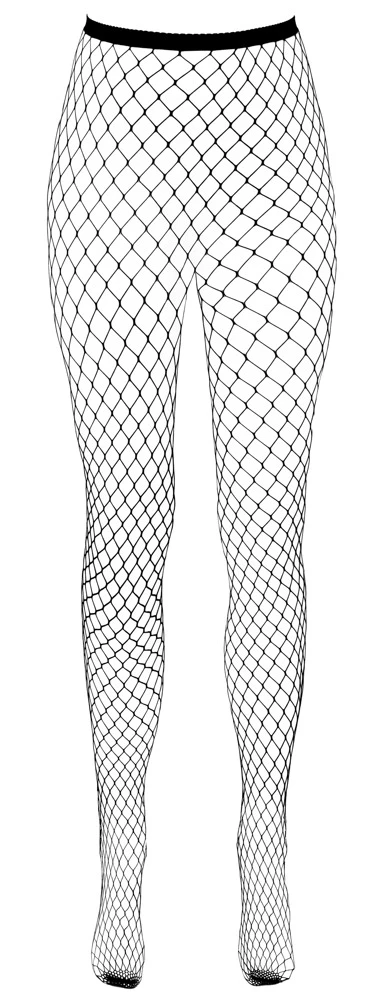 Sexy Netz-Strumpfhose ouvert schwarz große Maschen hochelastisch weich anschmiegsam mit offener Schrittlösung für aufregende Looks von Cottelli LEGWEAR