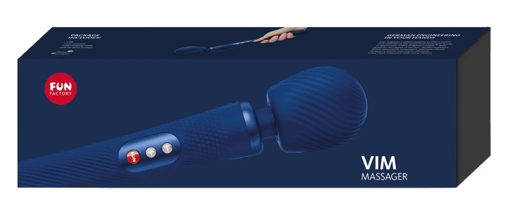 Vim. Premium Massagestab VIM mit kraftvollen Tiefenvibrationen 8 Modi beweglicher Kopf leise stark wiederaufladbar Fun Factory